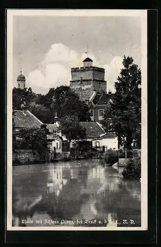 AK Bruck a. d. Leitna, Teilansicht von Schloss Prugg