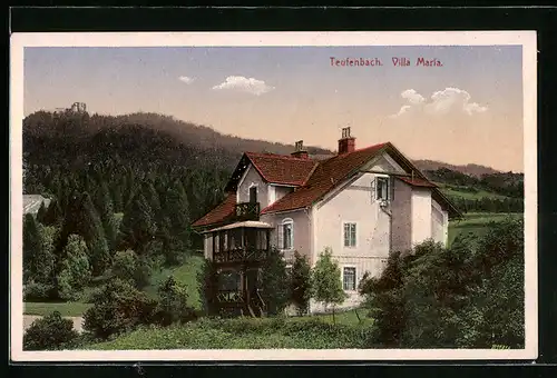 AK Teufenbach, Hotel Villa Maria