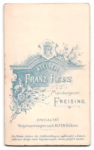 Fotografie Franz Ress, Freising, Mainburgerstrasse, Bürgerlicher Herr im Anzug mit Vollbart