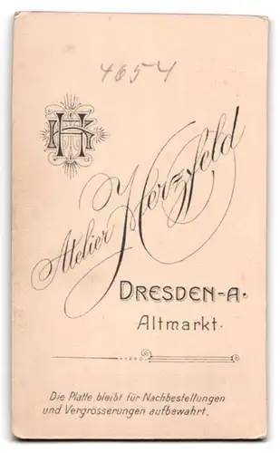 Fotografie Hermann Herzfeld, Dresden, Bürgerlicher Herr im Anzug mit Krawatte
