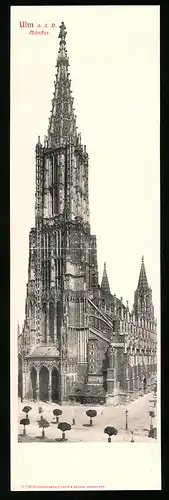 Klapp-AK Ulm a. d. D., Gesamtansicht des Münsters