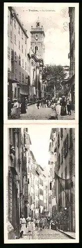 Klapp-AK Toulon, La Cathédrale, Une rue du Vieux Toulon
