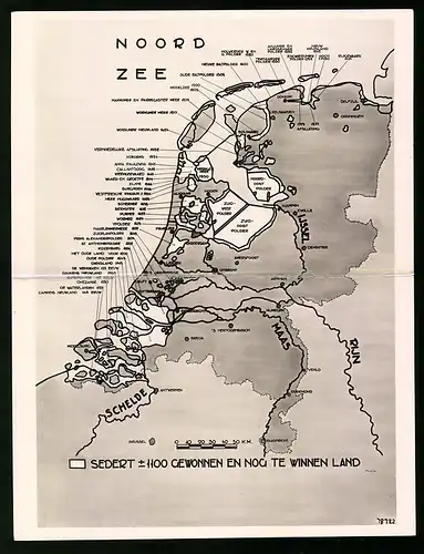 Klapp-AK Zuiderzeewerken, Gesamtansicht der niederländischen Nordsee