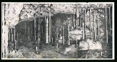 Klapp-AK Panorama des Tropfsteinwäldchens in der Katharinenhöhle