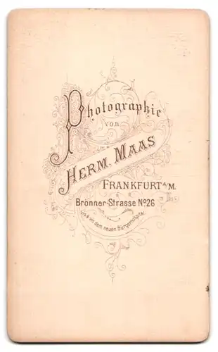 Fotografie Herm. Maas, Frankfurt a. M., Portrait Johann Wolfgang von Goethe im Seitenprofil