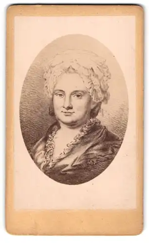 Fotografie unbekannter Fotograf und Ort, Portrait Christiane von Goethe, Ehefrau von Johann Wolfgang von Goethe