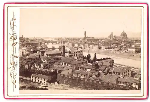 Fotografie unbekannter Fotograf, Ansicht Florenz, Blick auf die Stadt mit der Kathedrale und Kirche