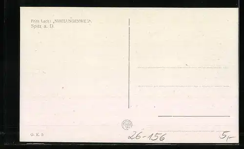 Künstler-AK Fritz Lach: Spitz a. D., Nibelungenweg