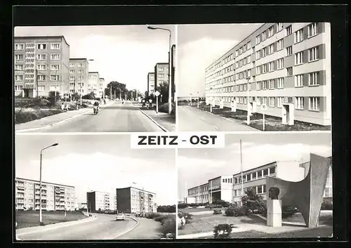 AK Zeitz-Ost, Blick auf Plattenbauten