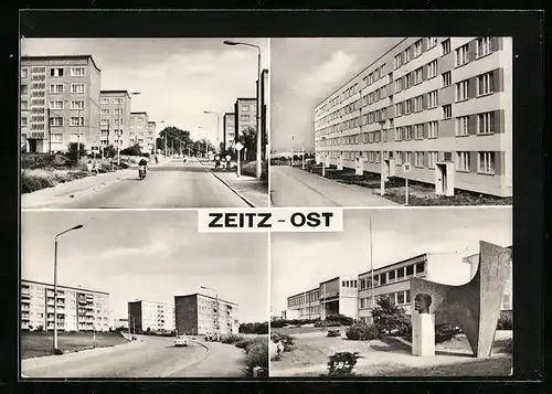 AK Zeitz-Ost, Blick auf Plattenbauten