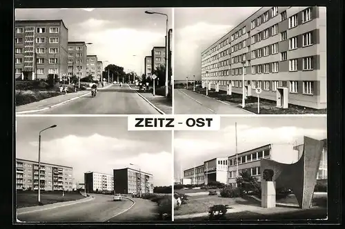 AK Zeitz-Ost, Blick auf Plattenbauten