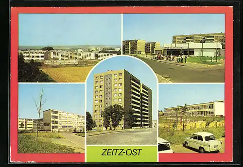 AK Zeitz-Ost, Blick auf Plattenbauten