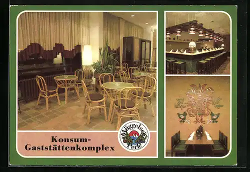 AK Berlin, Konsum-Gaststättenkomplex Müggelseeperle, Eiscafe, Grillbar