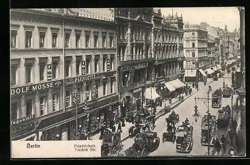 AK Berlin, Pferdekutschen auf der Friedrichstrasse