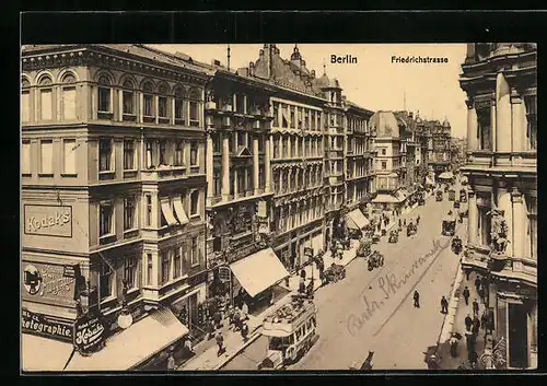 AK Berlin, Friedrichstrasse aus der Vogelschau