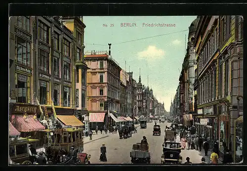 AK Berlin, Blick auf die Friedrichstrasse