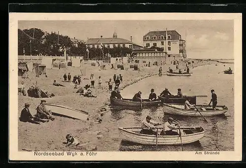 AK Wyk a. Föhr, Besucher am Strand