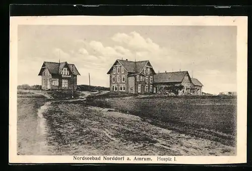 AK Norddorf a. Amrum, Blick auf die Häuser