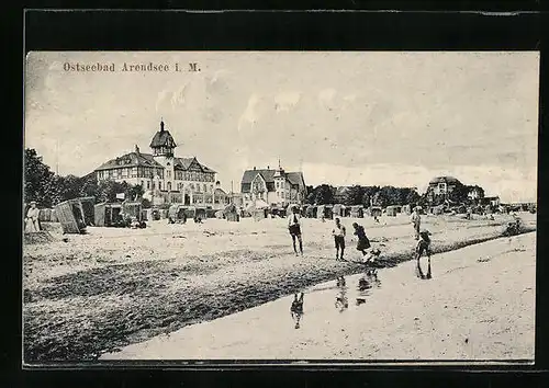 AK Arendsee i. M., Besucher am Strand