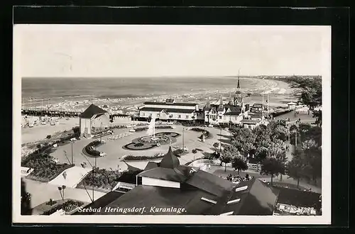 AK Heringsdorf, Kuranlage mit Blick auf den Strand