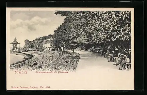 AK Sassnitz, Strandpromenade mit Bieramare
