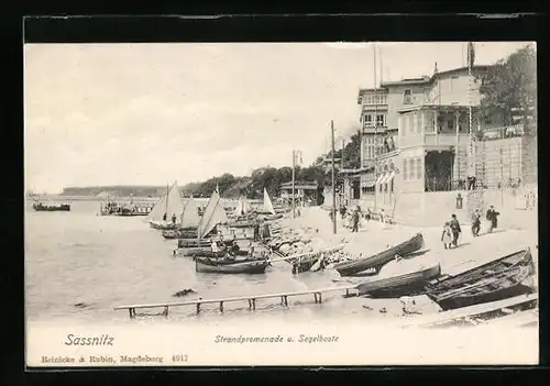 AK Sassnitz, Strandpromenade und Segelboote