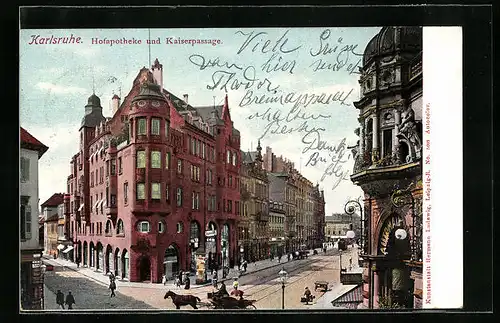 AK Karlsruhe, Hofapotheke und Kaiserpassage