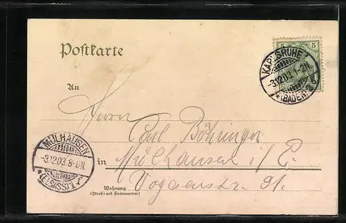 AK Karlsruhe, Hofapotheke und Kaiserpassage