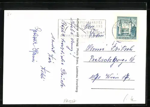 AK Muntlix, Gasthof und Pension Frick mit Garten