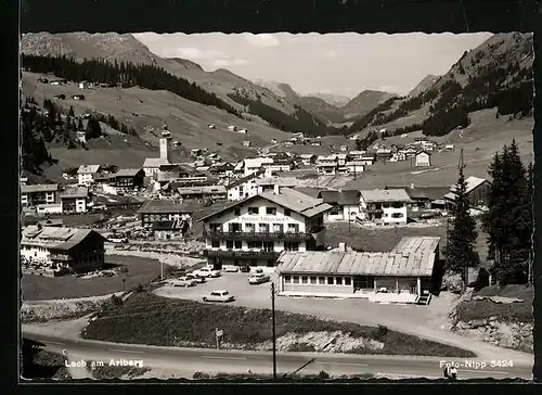 AK Lech am Arlberg, Ortsansicht aus der Vogelschau