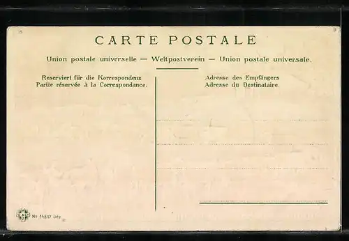 Präge-AK Sentum, Kühe bei der Alpfahrt