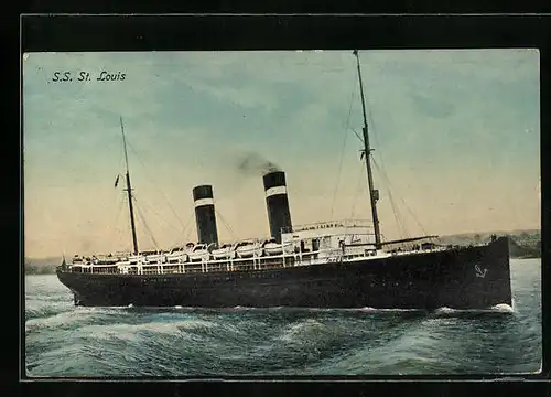 AK Dampfer SS St. Louis auf Steuerbord