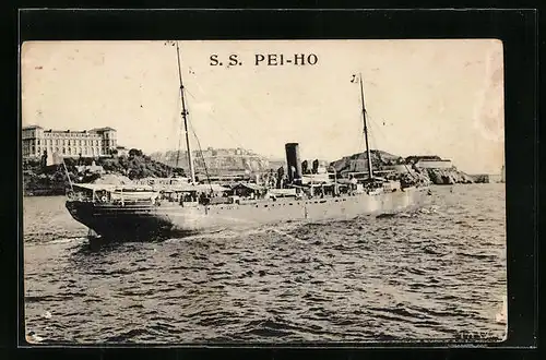 AK Passagierschiff SS Pei-Ho in voller Fahrt