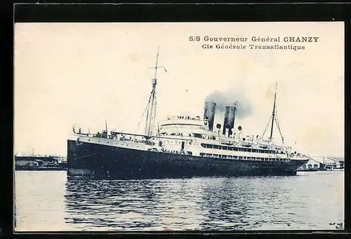 AK Passagierschiff SS Chanzy verlässt den Hafen