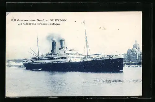 AK Passagierschiff SS Gueydon den Hafen verlassend