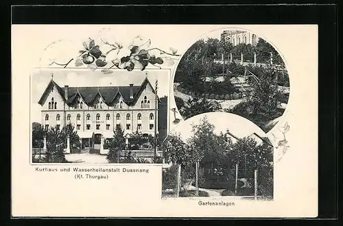 AK Dussnang, Kurhaus und Wasserheilanstalt mit Gartenanlagen