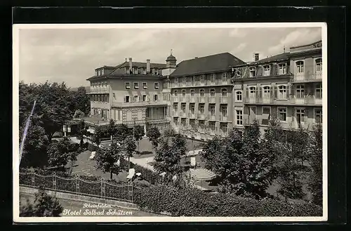 AK Rheinfelden, Hotel Solbad Schützen aus der Vogelschau