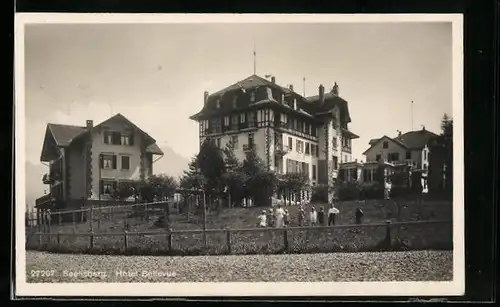 AK Seelisberg, Hotel Bellevue mit Garten