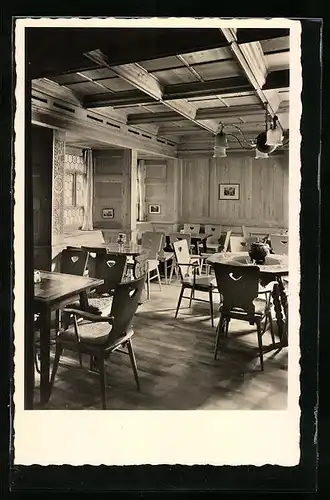 AK Lindau /Bodensee, Innenansicht Lieber Augustin, Schweizer Stube