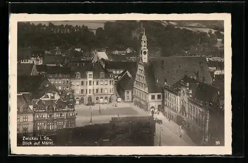 AK Zwickau i. Sa., Blick auf den Markt