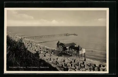 AK Koserow, Familienbad und Seebrücke