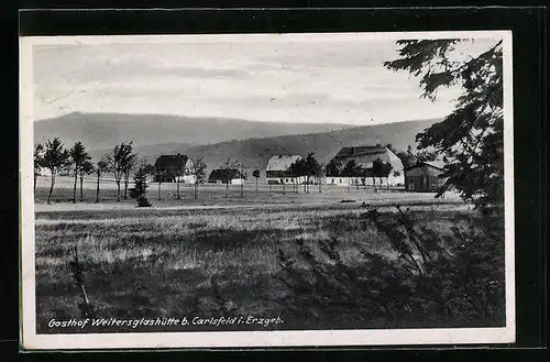 AK Weitersglashütte b. Carlsfeld, Gasthof Weitersglashütte