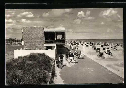 AK Dahme, Strandpartie mit Tribüne