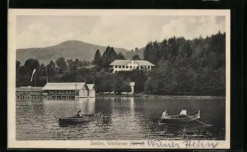 AK Seekirn am Wörthersee, Ruderboote auf dem Wasser