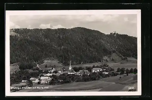 AK Wieting, Ortsansicht mit Maria Hilf Kirche