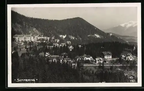 AK Semmering, Ortsansicht aus der Vogelschau