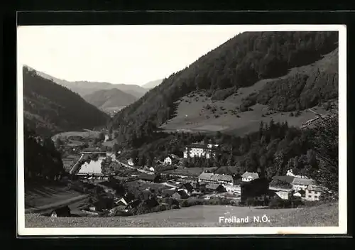 AK Freiland, Ortsansicht aus der Vogelschau