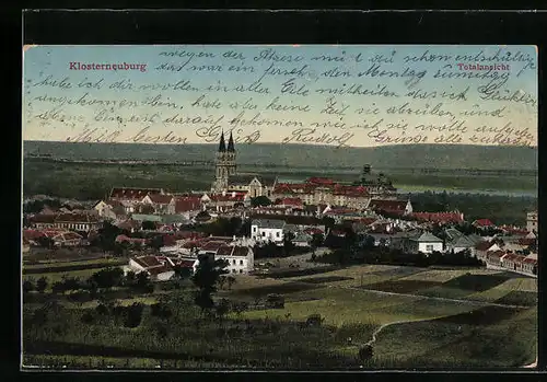 AK Klosterneuburg, Ortsansicht mit Umgebung