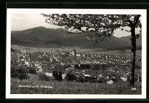 AK Berndorf a. d. Triesting, Gesamtansicht vor Bergkette