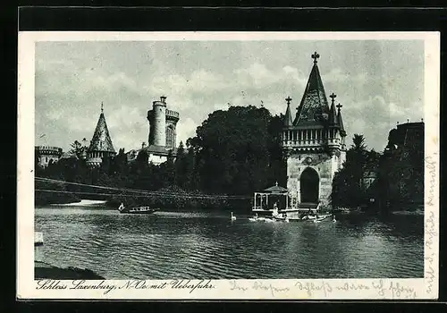 AK Laxenburg, Schloss Laxenburg mit Ueberfuhr